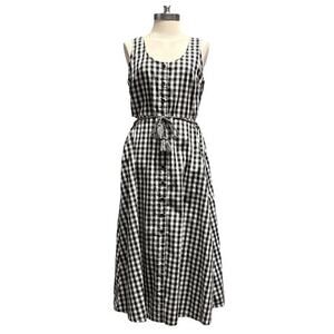 Who What Wear Sleeveless Gingham Cut Out Dress Size‎ Small